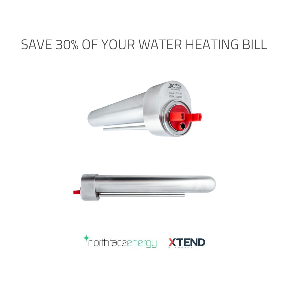 Xtend PTC Ceramic Element. Up to 30% saving on your water heating bill per month.